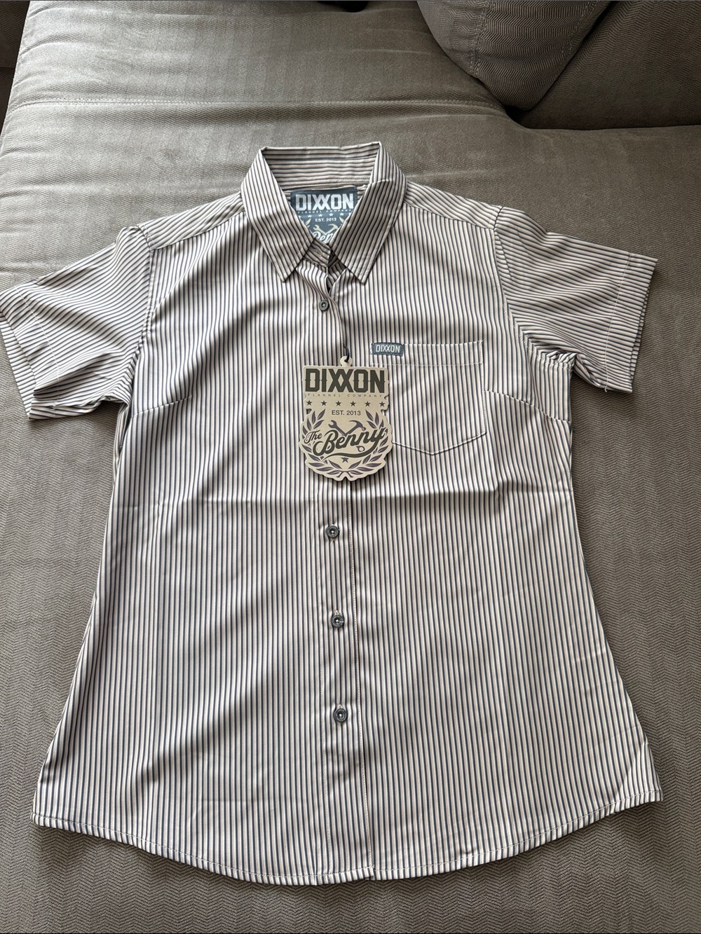 Women’s DIXXON “The Benny” Short-Sleeve Striped Button-Down Shirt - NWT!